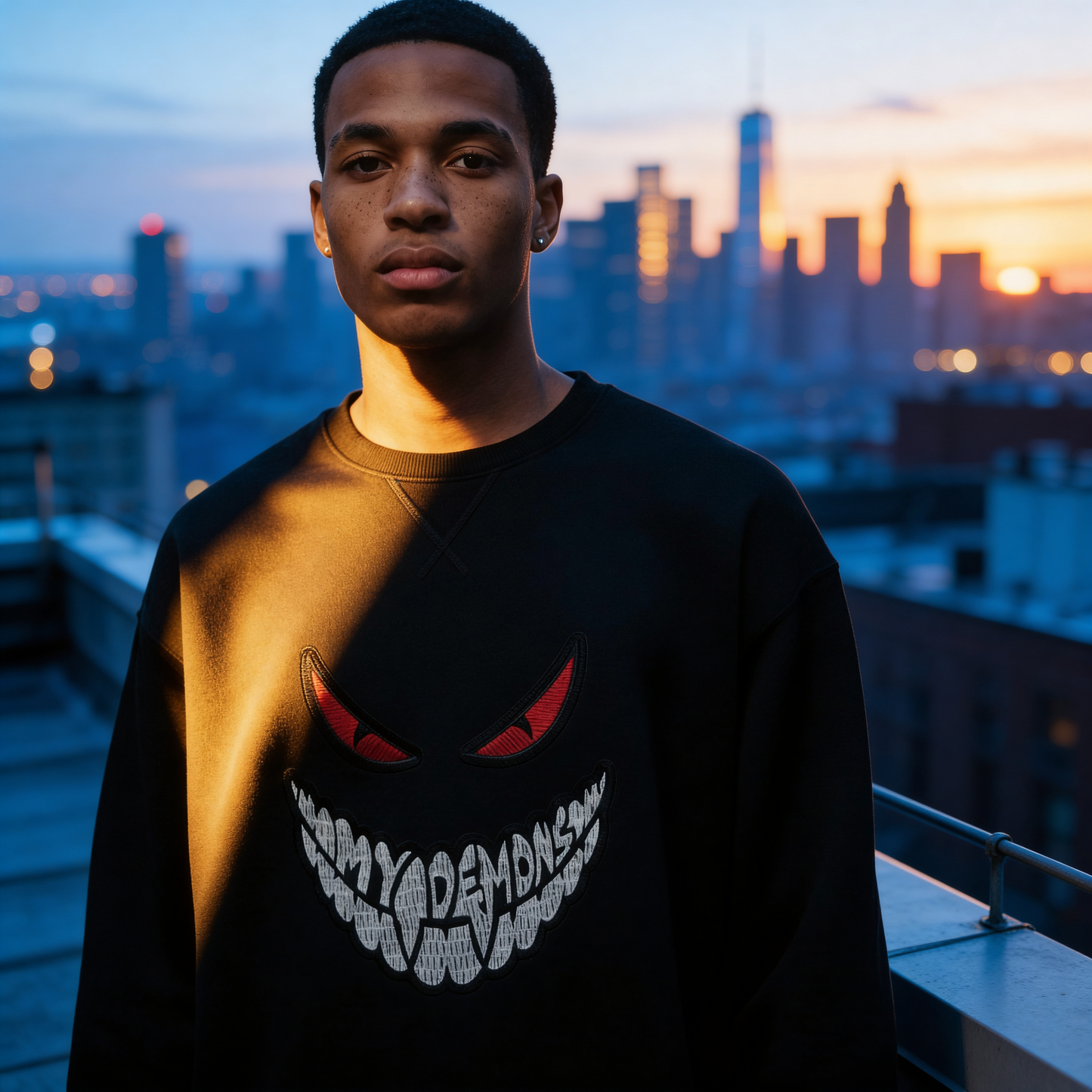 : THE "SMILE BACK" CREW "embroidery "Limited Edition"