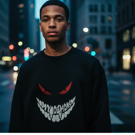 : THE "SMILE BACK" CREW "embroidery "Limited Edition"