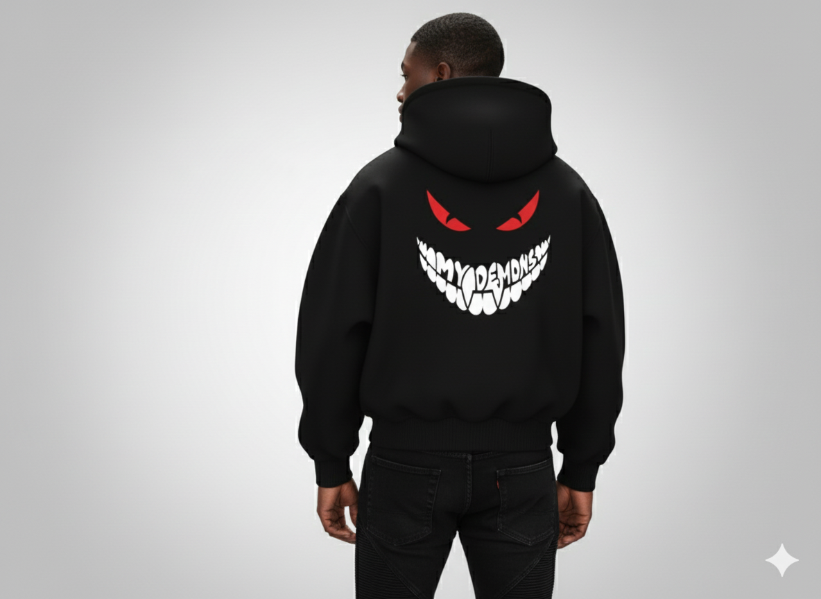 My Demons Black Ninja Hoodie (embroidery)